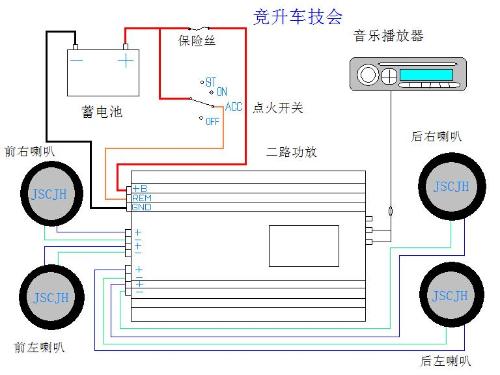 汽车影碟机接线图